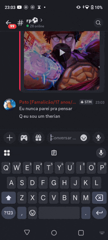 a phone screen shows a video of a man holding a gun