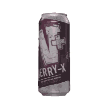party beer purple open can