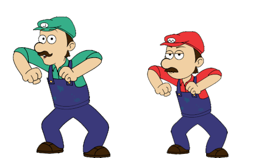 Mario And Luigi Dancing Gif Sticker - Mario And Luigi Dancing Gif Stickers