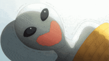 a cartoon drawing of a bird with a shocked look on its face
