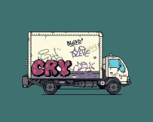 Graffiti Truck Cry GIF