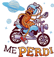 Confused Cockroach On A Motorcycle Says I'M Lost In Portuguese Sticker - Oscaris Coming Meperdi Google Stickers