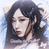a picture of a woman with the name giselle de pau
