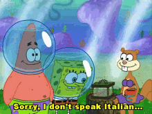 sponge bob italian italian sandy cheeks patrick patrick star
