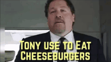tony use eat cheeseburger