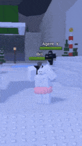 a screenshot of a video game with the name agent y and bill