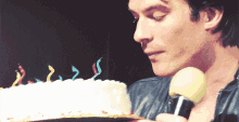 birthday cake ian somerhalder blow candles