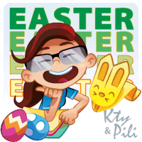 Easter Happyeaster Sticker - Easter Happyeaster Pascua Stickers
