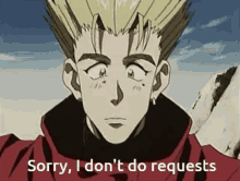 trigun vash the stampede requests sorry i dont do requests art