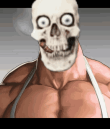 Buffed Skeleton Skull GIF - Buffed Skeleton Skull Buffed Skull GIFs