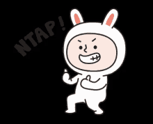 Bunny Boy Ntap GIF - Mantap Mantep Jempol GIFs