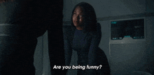 Are You Being Funny Neera Ketoul GIF - Are You Being Funny Neera Ketoul Star Trek Strange New Worlds GIFs