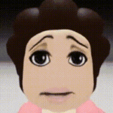 a close up of a cartoon character 's face with a sad look on it .