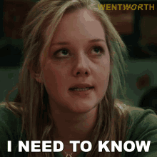 I Need To Know Sophie Donaldson GIF - I Need To Know Sophie Donaldson Wentworth GIFs