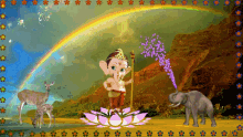 Jai Sh Ganesh Rainbow GIF - Jai Sh Ganesh Rainbow Elephant GIFs