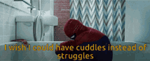 spider man shower crying i wish i could have