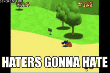 Mario Haters Gonna Hate GIF - Mario Haters Gonna Hate Funny Game Glitches GIFs