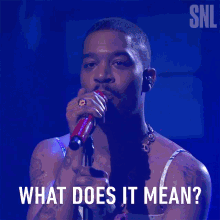 What Does It Mean Kid Cudi GIF - What Does It Mean Kid Cudi Saturday Night Live GIFs