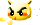 a close up of a yellow smiley face with a black eye .
