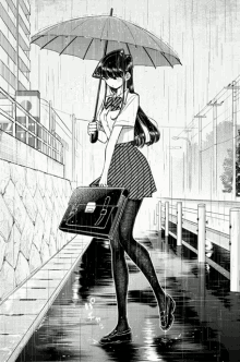 Komi Anime GIF - Komi Anime Raining GIFs