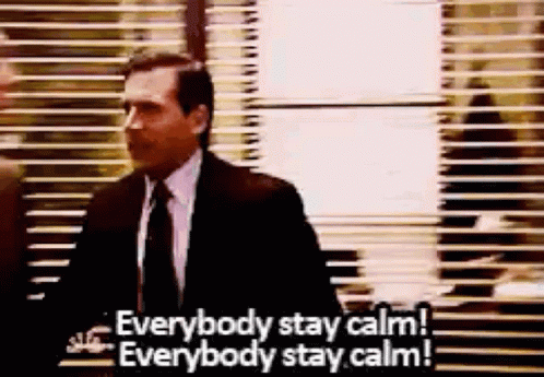 The Office Everybody Stay Calm GIF - The Office Everybody Stay Calm Michael  Scott - Discover & Share GIFs