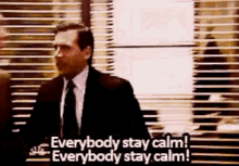 The Office Everybody Stay Calm GIF