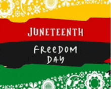 a poster for juneteenth freedom day with a flag on it