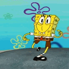 Spongebob hits Squidward in the face with a door on Make a GIF