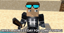 what a perfect day for some fishing perfect day fishing baldi herobrine