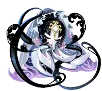 a pixel art drawing of a woman with a diamond in her hair