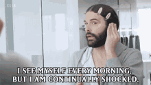 I See Myself Every Morning But I Am Continually Shocked GIF - I See Myself Every Morning But I Am Continually Shocked Surprised GIFs