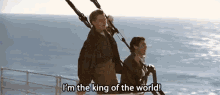 I'M The King Of The World GIF - Titanic Leonardo Di Caprio King Of The World GIFs