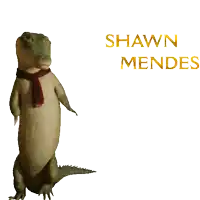 a picture of a crocodile with the words shawn mendes is lyle above it