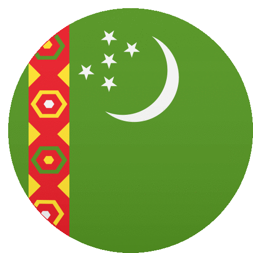 Turkmenistan Flags Sticker