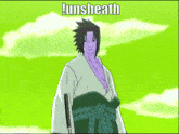 a picture of a cartoon character with the words lunsheath on it