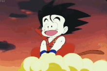 Goku Floating GIF - Goku Floating Cloud GIFs