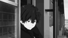 Oreki Houtarou Black And White GIF