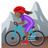 Mountain Biking Joypixels Sticker - Mountain Biking Joypixels Biking Stickers