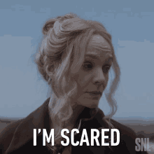 Im Scared Carey Mulligan GIF - Im Scared Carey Mulligan Saturday Night Live GIFs