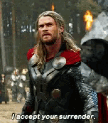 Thor Accept GIF - Thor Accept Surrender GIFs