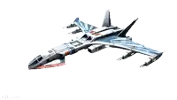 a fighter jet with the letters rfp on it