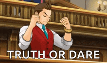 Apollo Justice Ace Attorney GIF - Apollo Justice Ace Attorney Truth Or Dare GIFs
