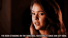 Shelley Hennig Standing In The Sidelines GIF - Shelley Hennig Standing In The Sidelines GIFs