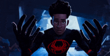 Miles Morales Running Away GIF - Miles Morales Running Away Fingers GIFs