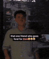 a person dressed as a werewolf with the caption that one friend who goes feral for etna