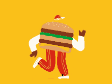 Split Burger GIF - Split Burger Dancing Burger GIFs