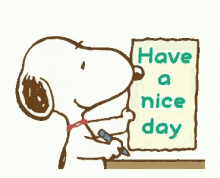 Snoopy Writing GIF - Snoopy Writing Have A Nice Day GIFs