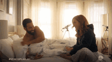 Pillow Fight Zoey GIF - Pillow Fight Zoey Jane Levy GIFs