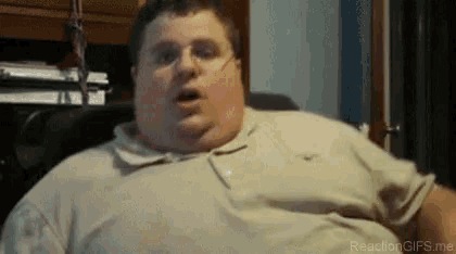 Fat Guy Scared GIF - FatGuy Scared Nervous - Discover & Share GIFs