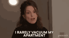 i rarely vacuum my apartment liz lemon 30rock dirty not clean